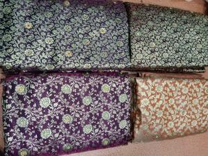 Telas de brocado bordadas multicolores diseñadas en zigzag hechas a medida para diseñadores de vestidos de novia y tiendas de suministros de telas - Product Image 3