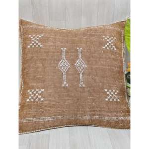 Funda de Almohada Marroquí Hecha a Mano, Funda de Cojín Tradicional Bereber, Cojín Decorativo Boho para Sofá, Almohada Decorativa de Algodón para el Hogar - Product Image 1