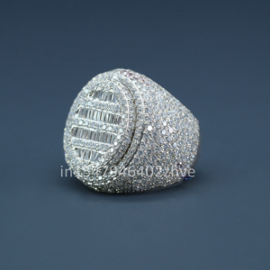 Bague pour homme en argent sterling 925, hip-hop, ornée de diamants de culture, design élégant, alliant qualité et tendance - Product Image 3