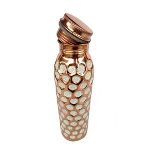 100% Pure & Handmade Hammered Copper <b>Water</b> <b>Bottles</b> with Hand Painted Color Leakproof Pure Copper <b>Water</b> <b>Bottle</b> - Product Image 6