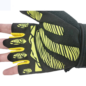 Venta al por mayor logotipo personalizado medio dedo guantes de gimnasio de neopreno transpirable levantamiento de pesas guantes de entrenamiento físico para hombres mujeres ajustable - Product Image 5