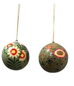 Adornos colgantes de Navidad de Cachemira hechos a mano, decoración de vacaciones única, tamaño personalizable, impresión por sublimación para festivos - Product Image 1