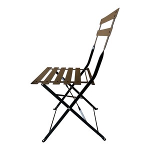 Set di Mobili da Giardino Jet-Line Bistro Nero con Tavolo e 2 Sedie Pieghevoli per Terrazza, Balcone o Giardino - Product Image 1