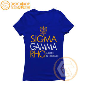 เสื้อยืด Sigma Gamma Rho สำหรับผู้หญิงเสื้อสำหรับสโมสรผ้าฝ้ายเจอร์ซีย์คุณภาพสูงระบายอากาศได้ดี - Product Image 3