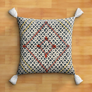 Hand Woven <b>Black</b> <b>and</b> <b>White</b> Cushion Covers Embroidered Pillows 100% Cotton Material Cushion Covers for Home Living Room Decor - Product Image 3