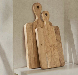 Tabla de Cortar de Madera de Acacia Lisa Personalizada con Mango, Ecológica, de 16 Pulgadas, Bloque de Cortar Duradero para Cocina, Chef, Restaurante y Uso Doméstico - Product Image 3