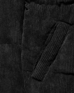 Chaqueta acolchada de pana negra para mujer, cuello alto, con cremallera, abrigo de invierno, ropa exterior acolchada personalizada, fabricante de ropa al por mayor, OEM - Product Image 5