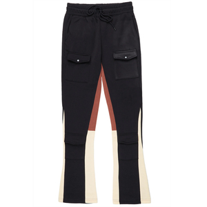 Pantalon de survêtement évasé à séchage rapide avec logo personnalisé, taille haute, en tissu peigné, décontracté, léger, sportif, à bas prix, fabriqué au Pakistan - Product Image 1