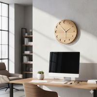 Horloge murale analogique à quartz silencieuse en bois naturel, style Art Déco, étanche, avec affichage à aiguilles, idéale pour les retraités et les mariages, pour le salon