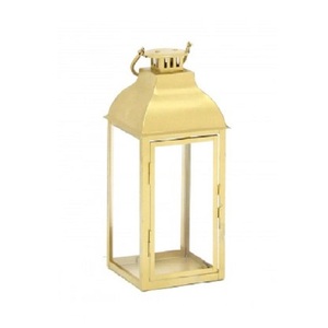 La última vela de Metal linterna centro de mesa decorativa chapada en oro forma de rectángulo para Interior y Exterior Hogar y Hotel de alta calidad - Product Image 2