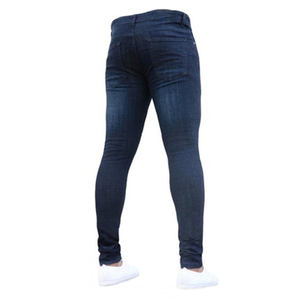 Vente en gros de pantalon denim de haute qualité, confortable, droit, imperméable, bouton OEM, taille avec logo personnalisé, meilleur look - Product Image 3