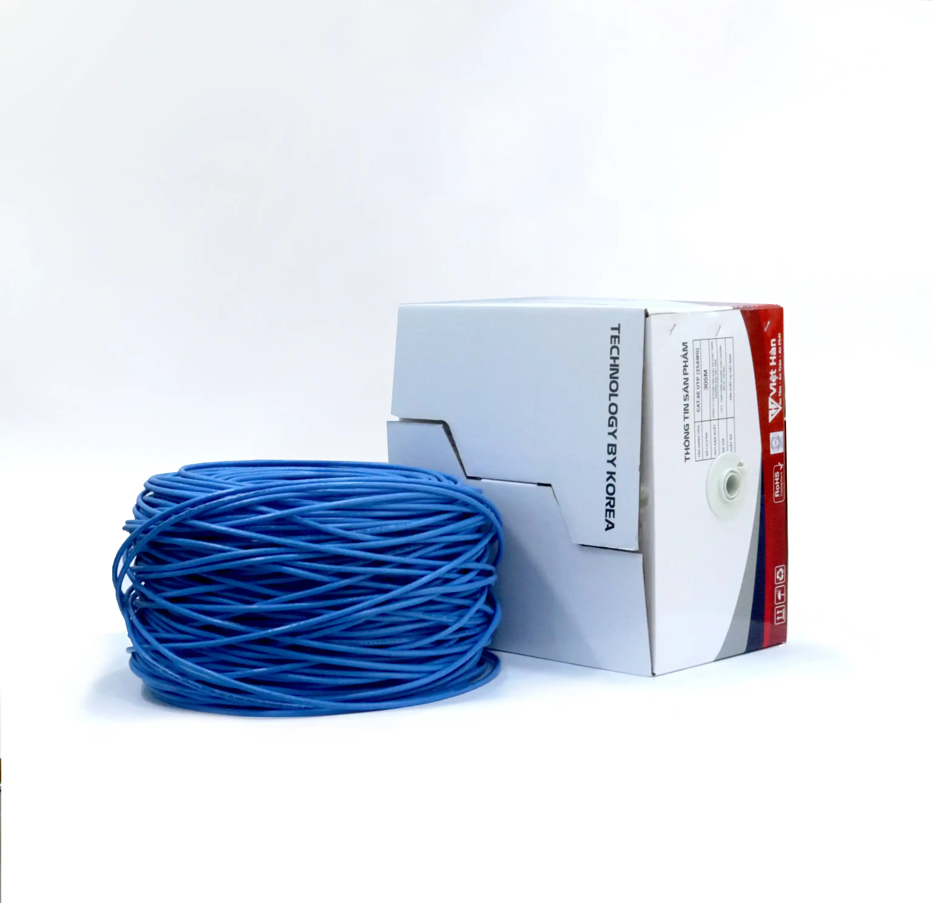 Viet Han 305เมตร4คู่25AWG UTP ทองแดงเปลือยที่เป็นของแข็งอินเทอร์เน็ต Lan สายเคเบิลสื่อสารเครือข่ายอีเธอร์เน็ต Cat6สายเคเบิลขายส่งที่ดีที่สุด