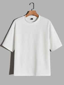 T-shirt en coton 100% pour homme, personnalisé avec logo, écologique, anti-rides, séchage rapide, poids lourd, surdimensionné, col rond, OEM/ODM - Product Image 4