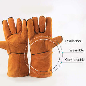 Gants en cuir anti-brûlure résistants aux hautes températures résistant à l'usure Pakistan gants de protection à usage extérieur plaine de haute qualité - Product Image 4