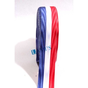 Ruban de récompense de médaille de ruban gros-grain d'os et de pattes à rayures personnalisables en tissu de fil différentes largeurs et couleurs disponibles - Product Image 4