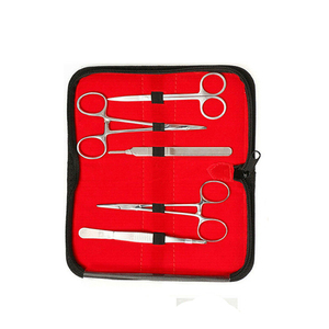 ชุดเย็บแผลชุดผ่าตัดโลหะพร้อมกล่องหนังชุดฝึกพยาบาลวิทยาศาสตร์การแพทย์ใช้ฝึกฝนทางทันตกรรม - Product Image 3