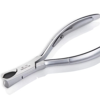 Ensemble de pinces à ongles NL-103 de marque d'exportation OMI soins des cuticules finis gris en acier inoxydable pour manucure et pédicure