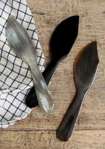 Cuillère à thé et miel en agate à long manche poli, vaisselle pour café, dessert et condiments | Cuillère en corne pour usage domestique - Product Image 2