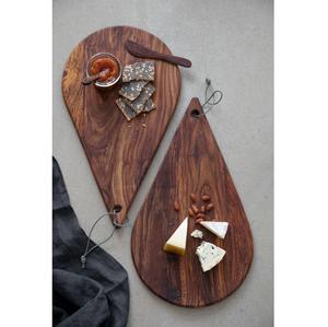 เขียงไม้สักลายไม้สีน้ำตาลเป็นช่องเขียงอเนกประสงค์แบบพลิกกลับได้ทำด้วยมือ - Product Image 6