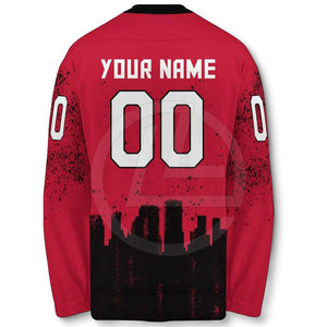 Uniforme de hockey sur glace de conception personnalisée de haute qualité OEM imprimé par transfert de chaleur maillot de hockey sur glace chaussettes fournisseur d'ensembles de vêtements de sport d'équipe - Product Image 2