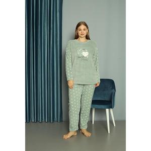 Stagione 2023/2024 autunno/inverno da donna in pile girocollo con motivo a cuore Plus Size Set pigiama 34003