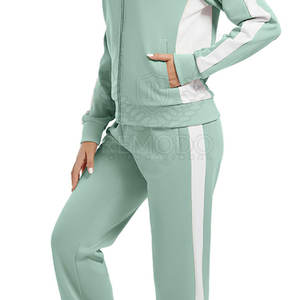 Ensemble de survêtement pour femmes à la mode Tenue deux pièces en polyester pour la course et le salon Survêtements en polyester - Product Image 6