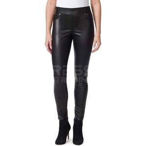 Ropa informal para mujer Pantalones de cuero de talla grande Diseño original con cintura media personalizada Frente plano Precio al por mayor - Product Image 1