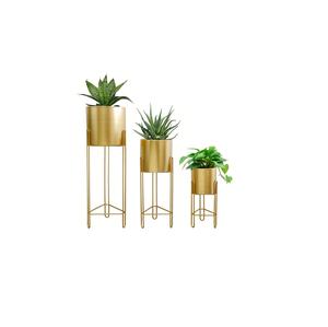 Indian Handmade with Best Quality Gold Powder Coated Finished on Iron Planter and Stand with Best Best Price - Product Image 5