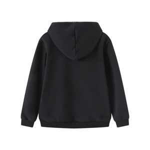 Haute qualité personnalisé noir fermeture éclair sweats à capuche 380g mince couleur unie hommes plein visage fermeture éclair vestes pour l'hiver - Product Image 2