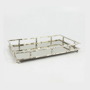 Date 2025 Design Snack et Thé Plateau De Service À Manger Décor De Table Argent Couleur Top Qualité Plateau En Métal Vaisselle Plat - Product Image 5