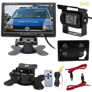 Sistema de Cámara de Reversa HD de 1280P con Ángulo Amplio de 170° | Kit de Monitor de 7 Pulgadas con Amplio Rango de Voltaje de 36V | Cámara de Visión Delantera y Trasera IP69K para Camión, Autobús, Caravana - Product Image 4