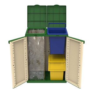 Ecobin 25+30 Waste Sorting <b>Bin</b> 32.5x38x53cm Terry for Effective Waste Management - Product Image 4