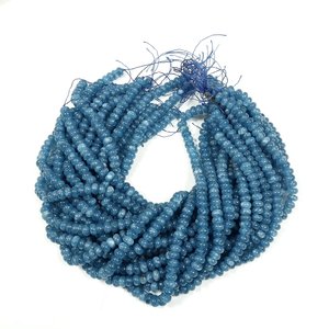 Cuentas de Apatita Azul en Forma de Rondelle, Hilo de Piedras Preciosas para la Fabricación de Collares y Pulseras, Cuentas Más Vendidas, Colección 2026 - Product Image 4