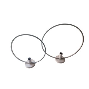 Portavelas circular redondo de hierro para escritorio artesanal para decoración del hogar ocasiones festivas como cumpleaños Pascua para cena con velas - Product Image 2