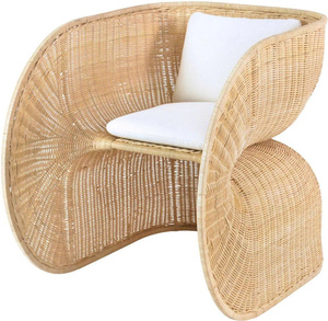 Handmade Natural <b>Rattan</b> Leisure <b>Chair</b> Industrial Design Eco-Friendly Indoor Use Made in Vietnam - Product Image 1