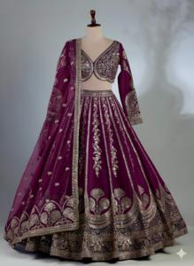 Impresionante Lehenga Choli con lentejuelas y bordado Zari, perfecto para bodas, festivales y celebraciones tradicionales - Product Image 5