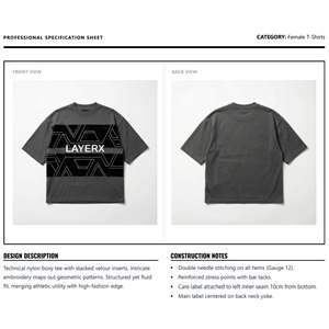 T-shirt ample en coton 100% de 240 g/m², personnalisé en gros, avec patchwork, impression 3D en relief, broderie de logo, diamants, surdimensionné - Product Image 6