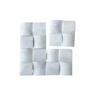 Carrelage mural en mosaïque de marbre beige de 2 pouces, de conception moderne, aiguisé en trois dimensions pour la cuisine, le sol et le bain. - Product Image 1