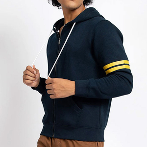 Sudadera con Capucha y Cremallera de Diseño Nuevo para Hombre, Invierno 2026, Transpirable, de Forro Polar, 100% Algodón, Ecológica, Teñida Lisa - Product Image 2