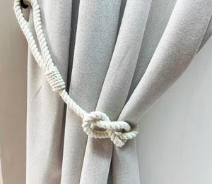 White Cotton Rope <b>Curtain</b> <b>Tieback</b> - Product Image 4