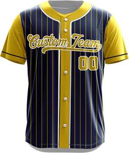 Vêtements de sport OEM personnalisés uniforme de baseball vêtements de sport en polyester à rayures maillot de grande taille pour les clubs tournois caractéristique respirante - Product Image 4