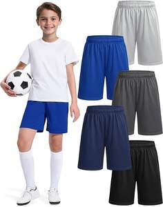 Short de basket-ball pour garçons Short athlétique pour jeunes garçons Vêtements de sport à séchage rapide avec poches Taille 7-14 ans - Product Image 5