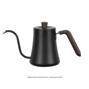 Olla de agua caliente para café por goteo a mano de acero inoxidable, tetera de <span class=keywords><strong>pico</strong></span> <span class=keywords><strong>fino</strong></span> y largo con cuello de ganso, tetera para acampar con mango de madera, jarra de café de Metal - Product Image 6