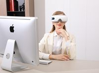 Nueva Máscara de Ojos Inteligente con Compresión Caliente y Presión, Masajeador de Ojos Multifuncional Portátil con Carga USB