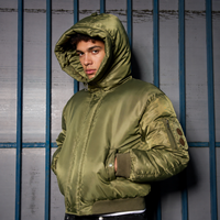 Veste bomber rembourrée d'hiver pour homme, coupe-vent, en fausse fourrure, style streetwear décontracté