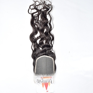 Extensiones de Cabello Humano con Clip, Ondulado Profundo, Remy Virgen 100%, Trama Doble a Máquina, Cierre 5x5, Cutícula Alineada, Cabello Indio Virgen - Product Image 2