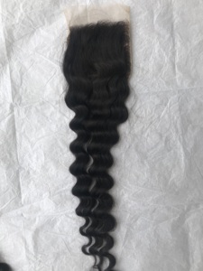 Pelo Remy brasileño malayo sin procesar, ondulado profundo, 4x4, 18 pulgadas, cabello Virgen sin procesar - Product Image 6