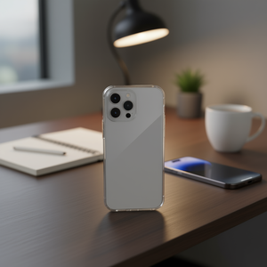 Funda Transparente Brillante DAM de TPU+PC a Prueba de Golpes con Protector de Cámara para 13 Pro Max - Product Image 3