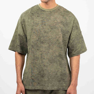 T-shirts pour hommes 100% coton de haute qualité, respirant, impression personnalisée, motif de lettres de marque avec bordure contrastée - Product Image 1