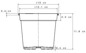 Pots de pépinière en plastique recyclé de 1 litre de haute qualité CDA 13 cm de diamètre diverses couleurs en PP pour la croissance des plantes - Product Image 3